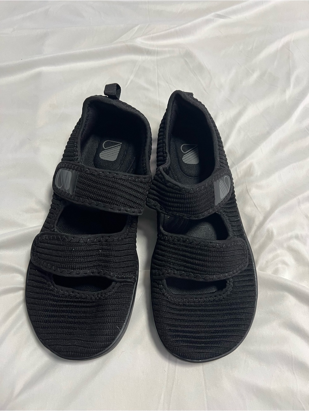Comfort Knit Mary Jane Flats - Black